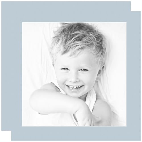 16x16 Fountain Blue/Baby Blue Custom Mat for Picture Frame with 12x12 Opening Size (Mat Only, Frame NOT Included) - 2 Pack