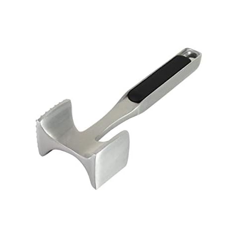 KitchenAid Gourmet Multi Sided Meat Tenderizer for Pounding Meats, Nuts, Shellfish, ect, Hang Hole for Easy Storage, Hand Wash, One Size, Black Cover
