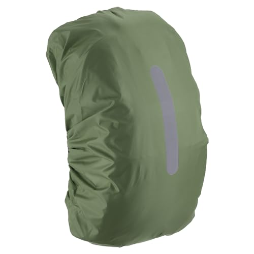 M METERXITY Backpack Rain Cover - Waterproof Lightweight Cover with Vertical Reflective Strap, Apply to Cycling/Mountain Climbing (75-85L, XXL, Olive)