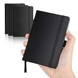 LMTNNB 3 Pack Pocket Notebook Journals, 3.7”x 5.5” Cute Small Notebook, Total 480 Pages, A6 Mini Lea