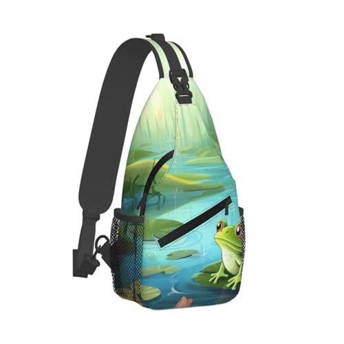 Bolso cruzado estilo Sling para hombres y mujeres negro miniatura 2