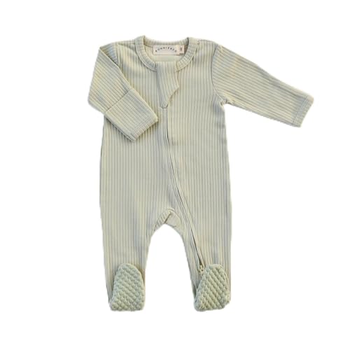Bonnie & Co Organic Ribbed Babygrow Sleepsuit with Two Way Z