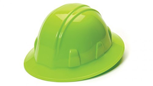Pyramex HP24131 Hard hat - Full Brim Style 4 Point Ratchet Suspension, Hi Viz