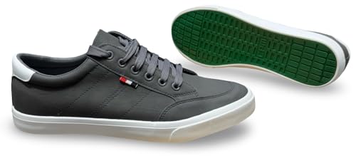 Image of Classic Canvas Sneakers, Casual Lace-Up Shoes with Green Sole, Unisex Fashion Trainers Shoes