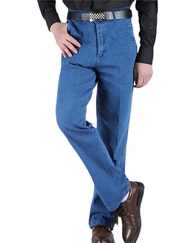 Men's Loose Straight Leg Jeans High Waisted Carpenter Jeans Plus Size Easy Pants
