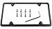 Premium Slim Style Stainless Steel License Plate Frame (4 Holes, Black UV Resistant Matte Finish)