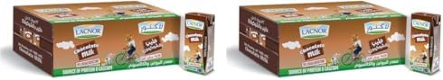 Lacnor Essentials Chocolate Milk, 100% Natural, Rich In Vitamin And Calcium, 180 Ml Pack Of 64