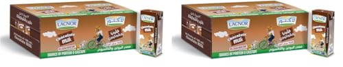 Lacnor Essentials Chocolate Milk, 100% Natural, Rich In Vitamin And Calcium, 180 Ml Pack Of 64