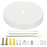 PATIKIL Ceiling Light Canopy Kit, 25 lbs Pendant Light Fixture Mounting Bracket Hanging Hardware with Fasteners for Chandelier, White