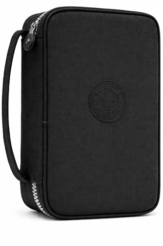 Estojo Escolar Grande para 100 Canetas com Divisórias e Alça – Estojo Box Organizador Unissex com Zíper Reforçado, Elásticos Internos e Alta Capacidade para Material Escolar