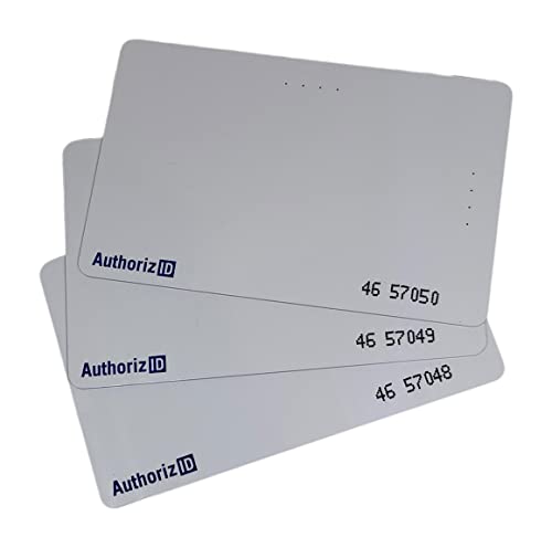 Authorizid 100 – 26 Bit H10301 125 Khz Printable Cr80 Proximity Card Wiegand Chip. Compatible With 1386 1326 7610 1586 1391 And 1346. Works With Nearly All Access Control Systems. Free Tech Support. #TOP24