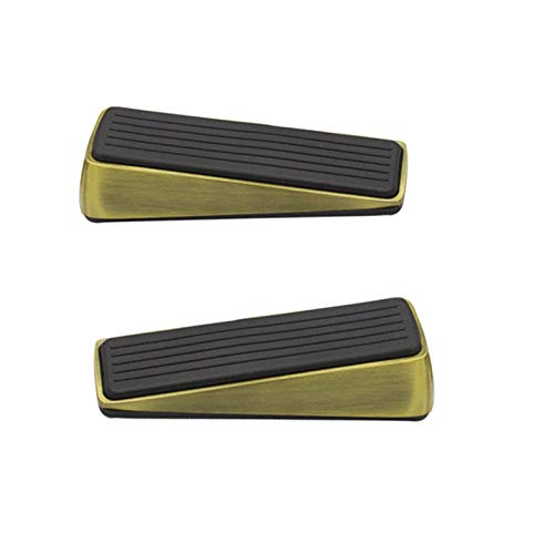 Tolacos ドアストッパー 玄関 頑丈強力 2点セット金属 ドア工具不要 室内に適用ドアストップゴム製ドアストップ 弾性ドアストップウェッジ 家族のハイエンドドアストップやオフィスに最適(グリーン2個)