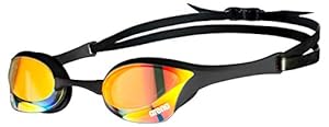 ARENA Cobra Ultra Swipe Mirror Unisex Race Schwimmbrille für Erwachsene, Taucherbrille mit Gebogenen Spiegelgläsern, Anti-Beschlag, UV-Schutz, 5 Austauschbare Nasenstege