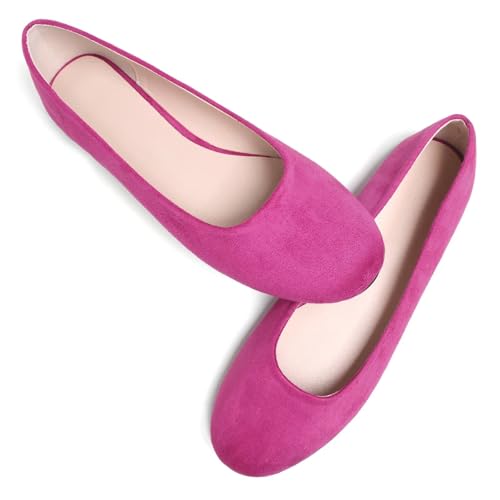 Image of Dear Time Women's Flats Comfortable Slip On Ballet Flats Soft Solid Casual Shoes
