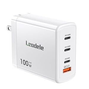 Leadele 4ポート合計100W USB-C＆USB-A充電器 GaN採用 2,599円！プライム会員は送料無料！