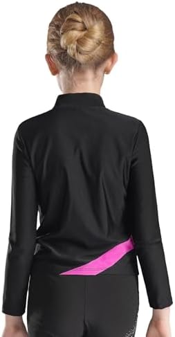 Oyolan Tenue Patinage Artistique Fille - Veste Et Pantalon Strass Brillant 5-16 Ans