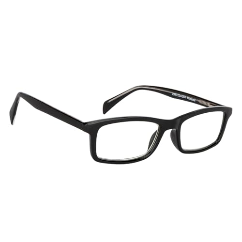 Image of Lenskart Reading Glasses | Men & Women | Black Rectangular Full Rim | + 1.25 Power | LR E11058