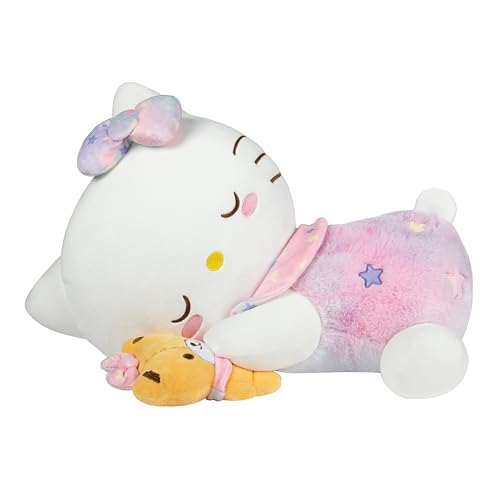 Image of Hello Kitty and Friends, Hello Kitty 18-inch Sleeping Plush with Bestie Accessory - Officially Licensed Sanrio Product from Jazwares - 6+