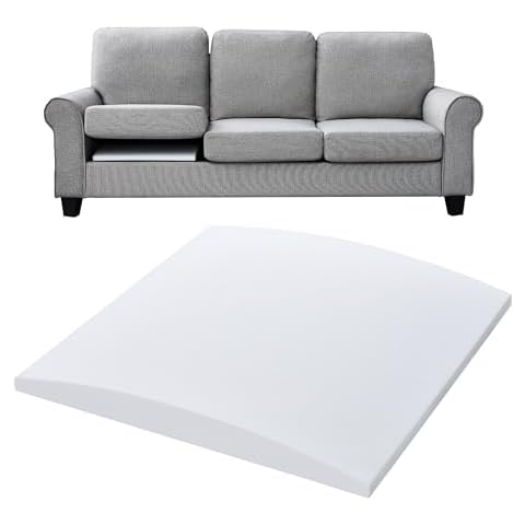 Klasyczny High Density Foam Couch Cushion Support for Sagging Seat or Sofas - 22"X 22" Insert Pads.High Durability, Repairs Cushion Depression, restores and extends Sofa Life.White for 1 PC. Cover