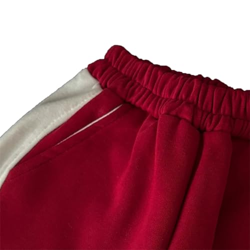 Boys Girls Gym Athletic Sets 2 Piece Sweatsuit Zip Up Jacket Baggy Sweatpants Suit Fall Winter Striped Tracksuit4