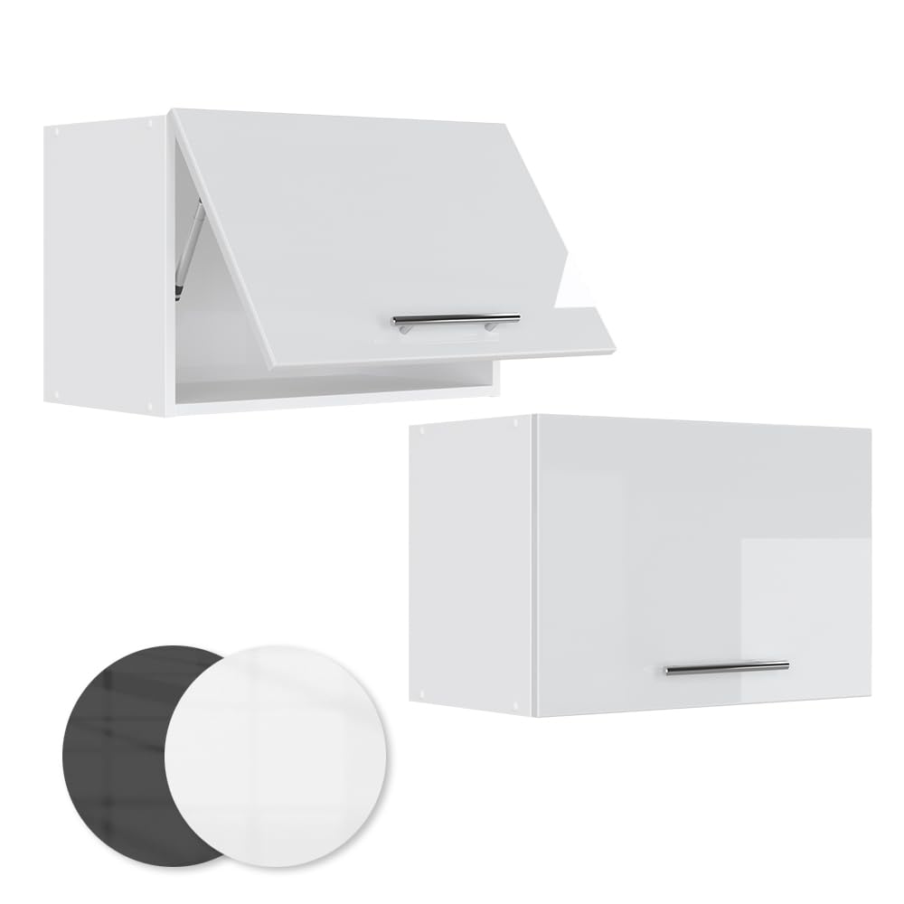 Vicco Armoire Murale Fame-Line, Blanc Haute Brillance, 60x40cm Plat, à Fixation Murale pour Le Rangement des Accessoires de Salle de Bain