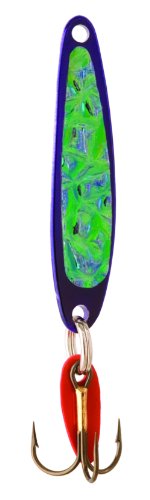 Bay De Noc 2PURPLEICE 1-Inch Swedish Pimple Jig, 1/10-Ounce, Crushed Ice/Purple Ice