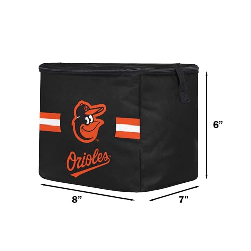 Image of FOCO MLB Officially Licensed Primary Logo Team Stripe 6 or 12 Pack Soft Insulated Game Day Baseball Lunch Tote Cooler