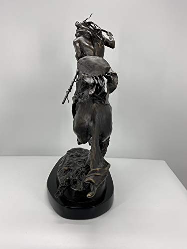 Estatua sólida de bronce americano Cheyenne miniatura 4