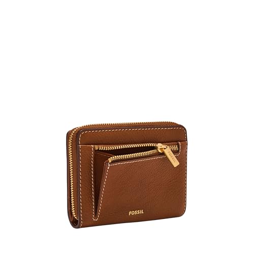 Image of Fossil Women's Logan RFID-Blocking Leather Mini Multifunction Bifold Wallet