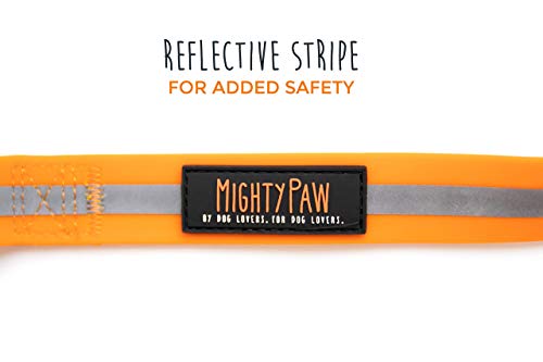Mighty Paw Waterproof Dog Leash | 6 Foot Smell-Proof Pet Lead, Coated Nylon Webbing With Reflective Safety Stripe For Added Visibility. Perfect For Swimming, Camping, Hiking And The Beach (Orange) #TOP7