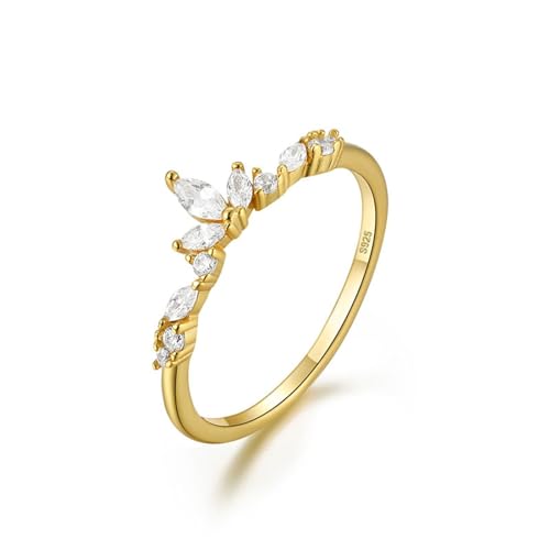 Bagues femmes argent sterling serties de zircon cubique style alliance de mariage fleur