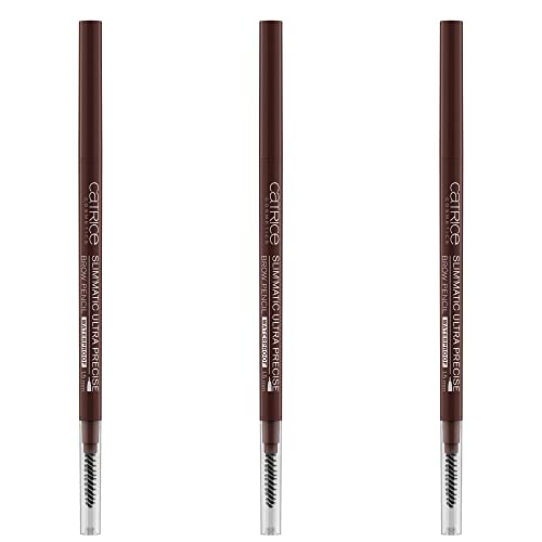 Catrice Catrice Slim'Matic Ultra Precise Brow Pencil, con cepillo para cejas, 3 unidades (3 x 0,05 g), color chocolate