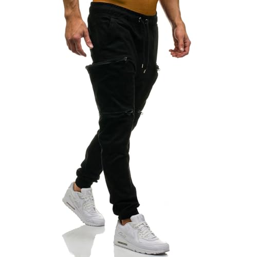 WENKOMG1 Mens Joggers, Casual Athletic Elastic Bottom Hiking Cargo Jogger Sweatpants with Pockets, M-3XL4