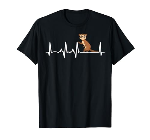 Amante hurón latido corazón gráfico hurón amantes regalos Camiseta Amante hurón latido corazón gráfico hurón amantes regalos Camiseta