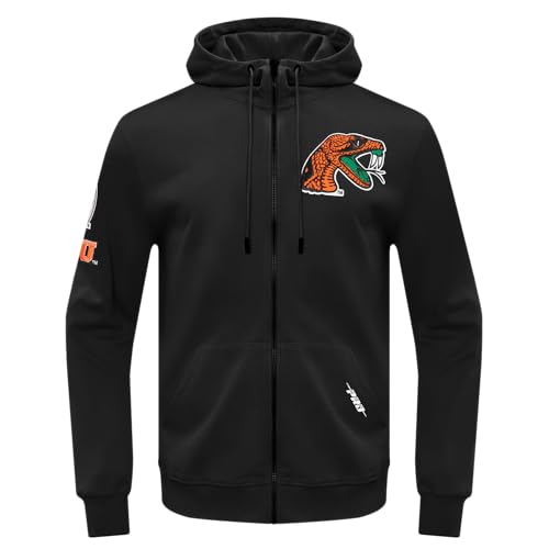 Image of Pro Standard Mens College Classic Chenille Cotton Double Knit Full Zip Hoodie