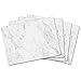 4 Cala Home Premium Hardboard Placemats Table Mats, White Marble