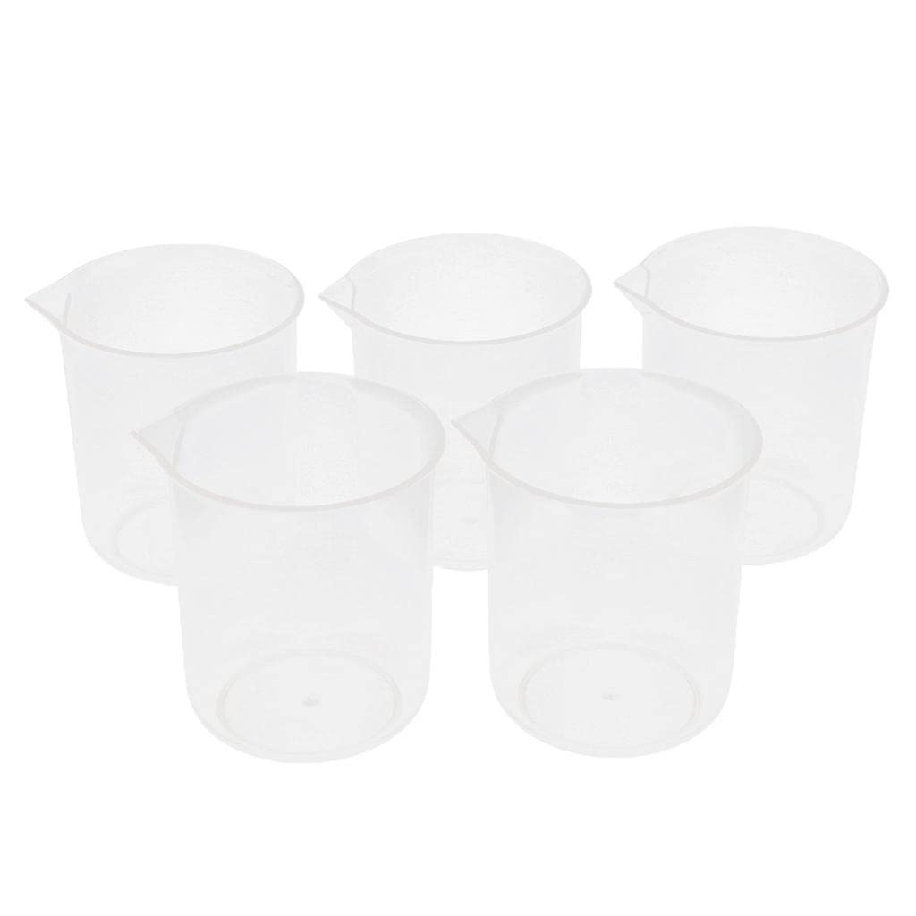 misppro Lot de 5 tasses à mesurer en plastique pour laboratoire 500 ml