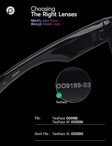 Image of Replacement Lenses & Screwdriver for Oakley TwoFace OO9189 Sunglass - Precision Fit, UV Block & Impact Resistant