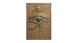 DMDMBSR Egyptian Wall Decor, Vintage Eye of Horus Metal Sign with Hieroglyphics, Ancient Egyptian Wall Art for Home Bedroom Bar Dorm, Mystical Mythology Tin Sign Room Decoration (8×12 Inch)