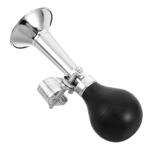 ibasenice Klaxon de Vélo Sonnette Pneumatique Accessoire pour Adultes Pavillon de Design Métallique Système Alerte