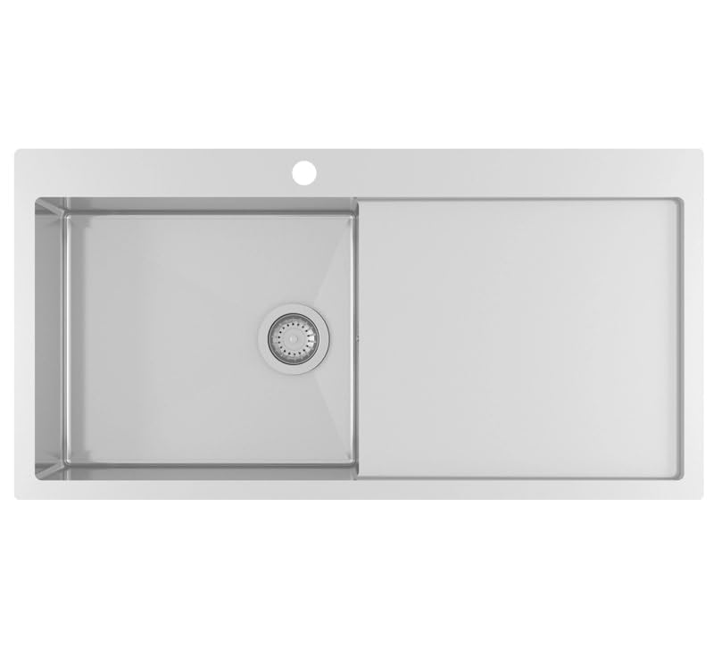 Edelstahlspüle Gurari LUN101M-L Einbau Spüle 1000 x 510 mm, Stainless steel, Rechteckiger,