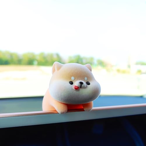 Image of Cute Furry Animal Rear View Mirror Accessories, Car Dashboard Decoration | Soft Texture, Car Interior Accessories, Ornament for Car Screen, Rearview Mirror or Computer Monitor