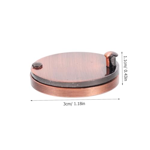 Tofficu 2pcs Cubierta para Mirilla de Puerta de Cobre para Mayor Privacidad, Protector de Mirilla para Seguridad en el Hogar y Hotel, Acabado Marrón Claro, Autoadhesiva miniatura 2