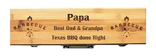 Personalized BBQ Tool Set- Customized Barbecue Tools Engraved with Presentation Case - Grill Master