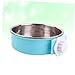 ORFOFE Cage Hanging Stainless Steel Dog Bowl for Pets Portable Water Feeder Easy to Detachable Pet Bowl to Prevent Spills