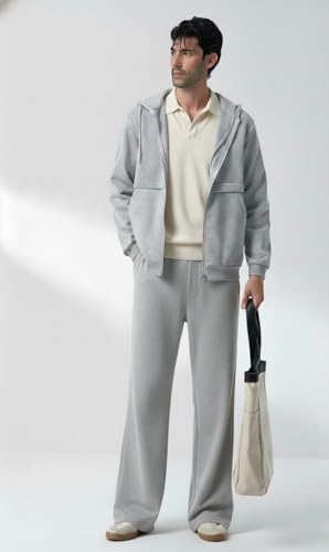 Image of dockstreet Men's /Unisex Open Bottom Drawstring Pure Cotton Stretchable Baggy Jogger Pants