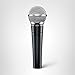 Shure SM58 Professional Dynamic Vocal Microphone with 25-Foot XLR Cable – Cardioid Mic for Live Performance, Studio Recording, Podcasting & Streaming (SM58-CN), Black & Silver