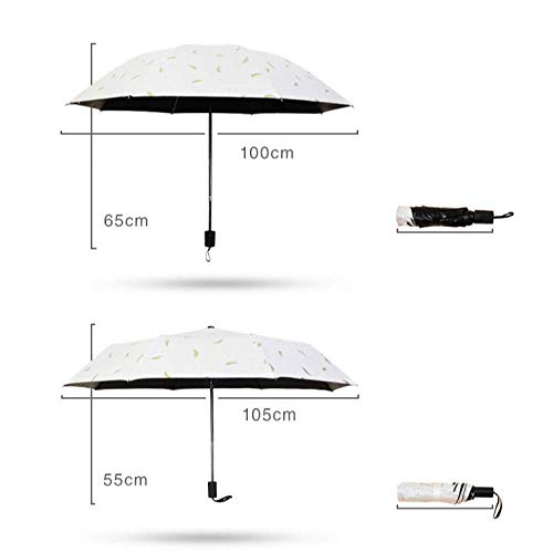 Preisvergleich Produktbild Chunhui-riyongbaihuodian Chuihui Bronzierte Feder Regenschirm, Schwarz Kunststoff Sonnenschirm, Nette und Durchlichtschirm Einfach zu Hause zu tragen