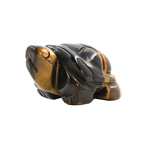 Clearain 1.5Inch Turtle Crystal Statue Sculpture Stone Healing Reiki Pocket Tortoise Gemstone Figurines For Gifts Home Decor (Tiger Eye) #TOP4