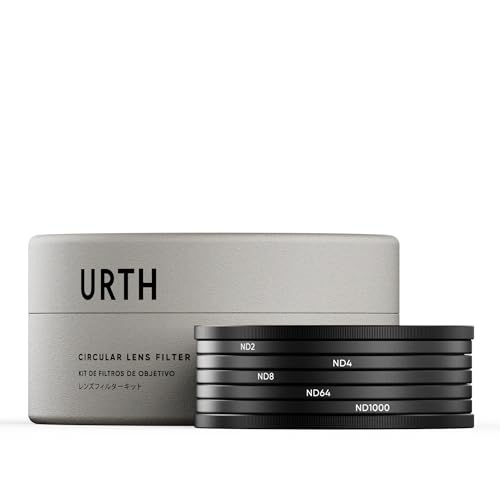 Urth 49mm 5-in-1 Lens Filter Kit (Plus+), Neutral Density ND2, ND4, ND8, ND64, ND1000, 20-Layer Nano-Coated